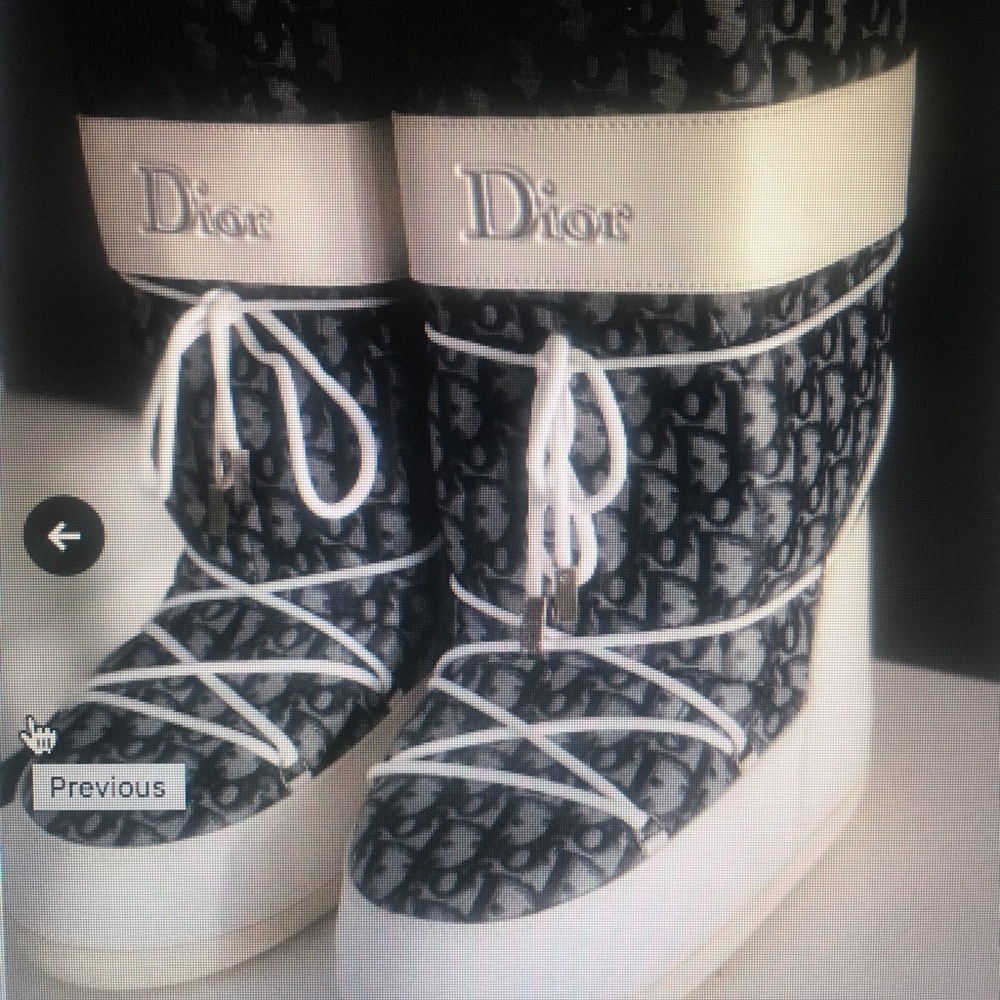 Dior Blue and White Diorissimo Boots/Booties